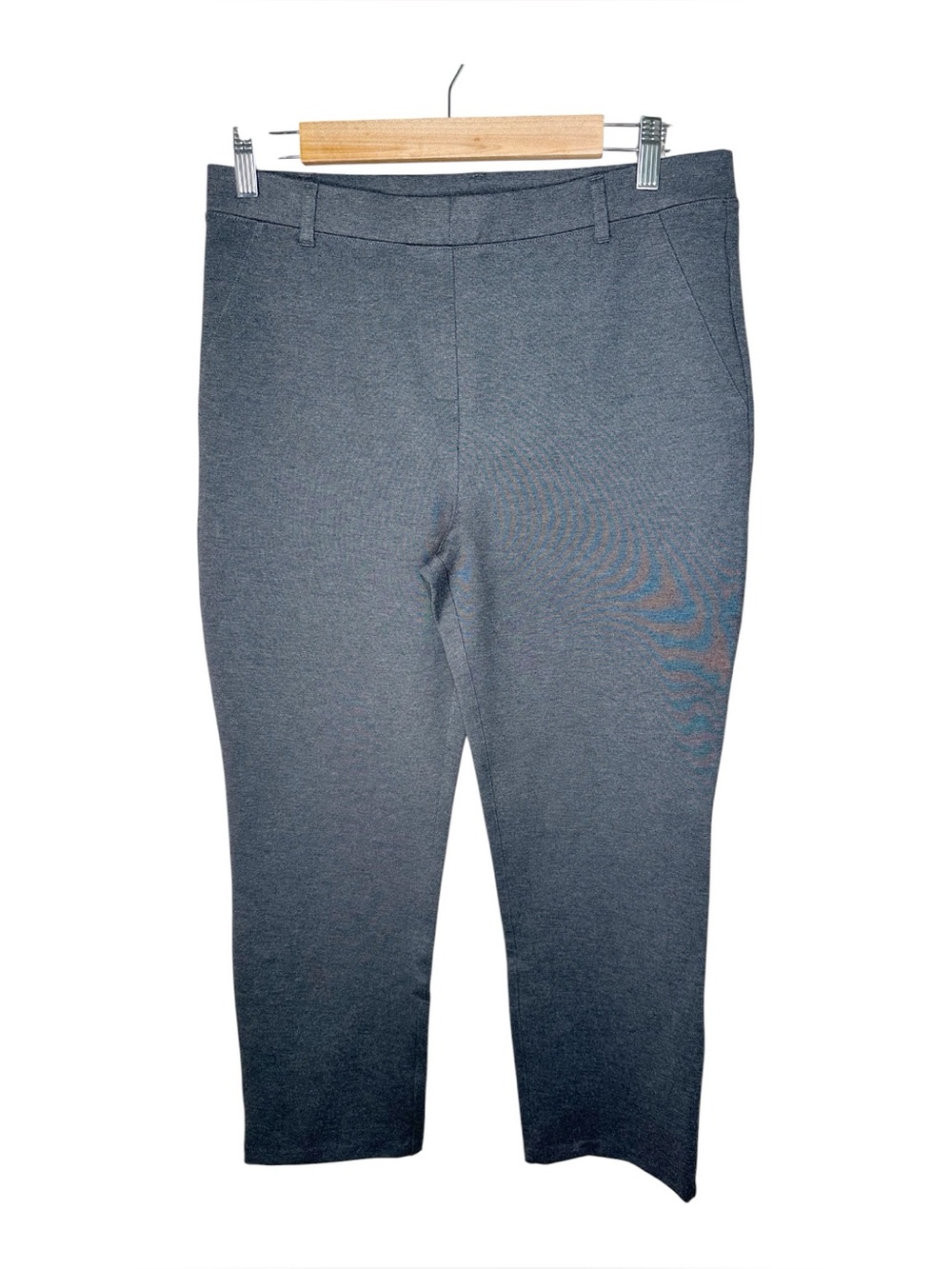 Quince Ultra Stretch Ponte Straight Leg Pants Charcoal Gray Size Large Petite
